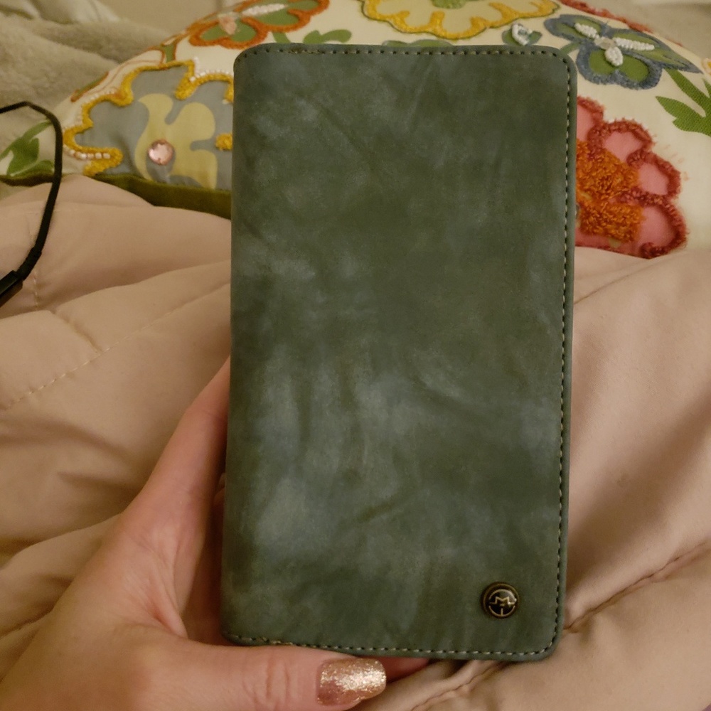 Galaxy 9 plus suede wallet case